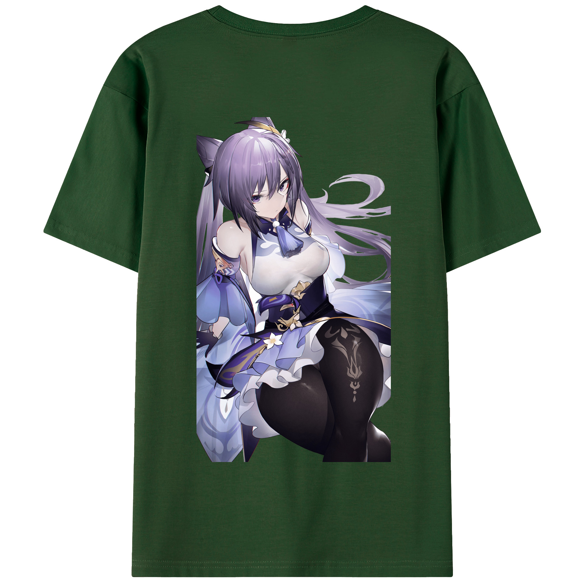 げんし神 刻晴 こくせい genshin Kokusei 綿100％半袖Tシャツ（背面プリント）
